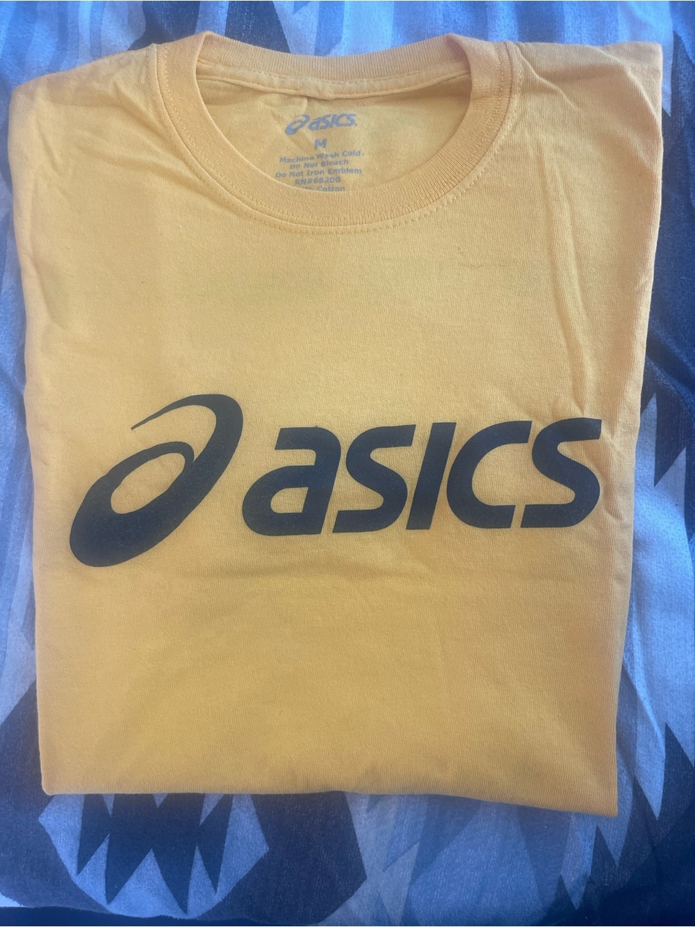 Asics Yellow Tee with Black Logo